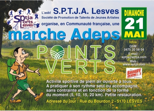 Adeps, marche, lesves, profondeville, cadeaux,